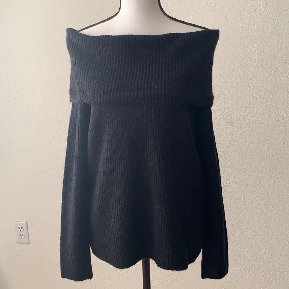 Black Off The Shoulder Sweater
